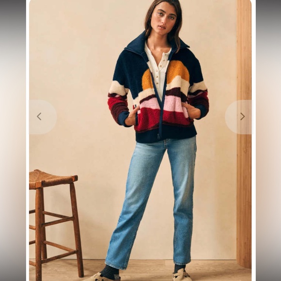 FAHERTY HIGH PILE FLEECE JACKET MOUNTAIN SUNSET  Size S - Picture 5 of 15